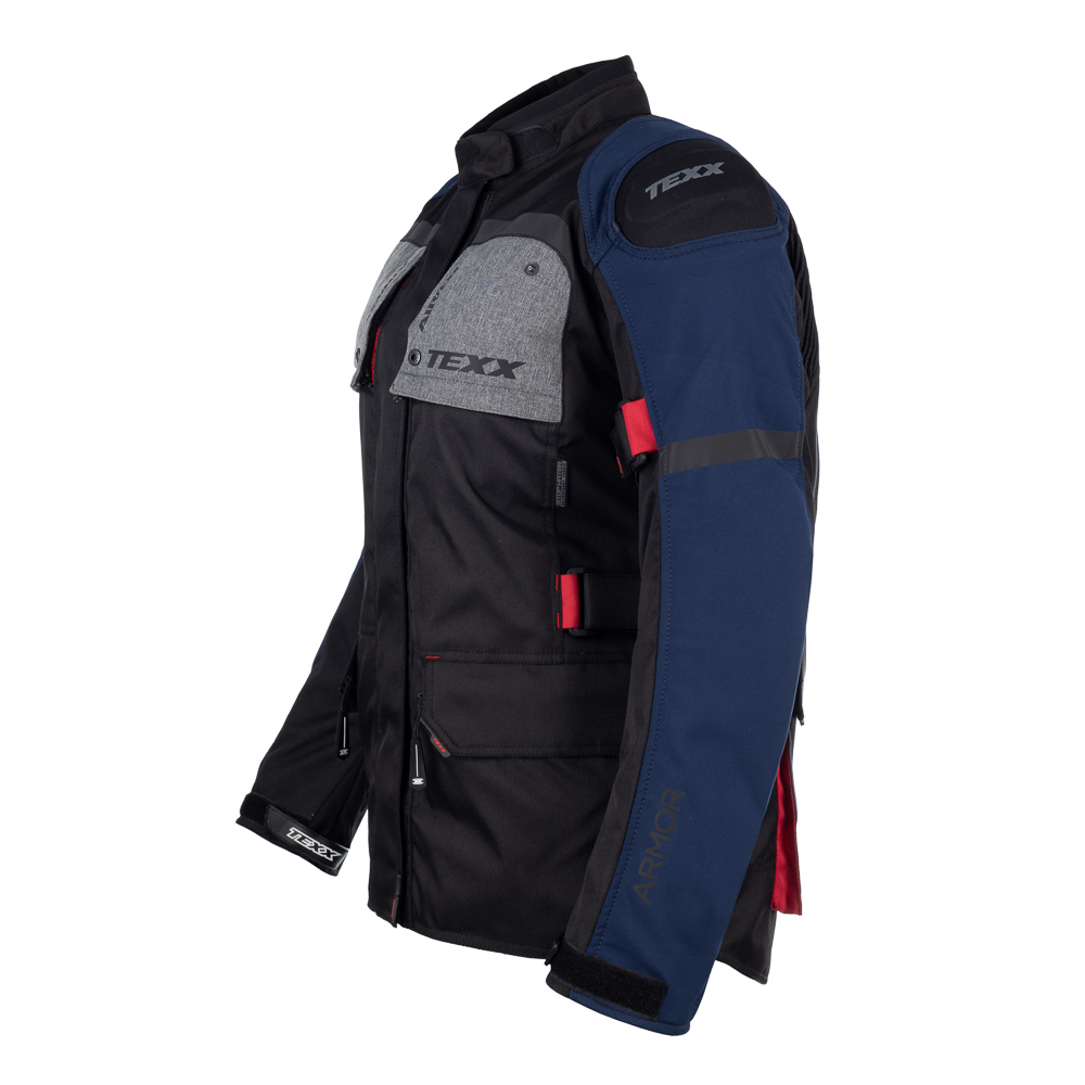 Jaqueta Texx Armor Ld Fem Pret Azul Verm Cinz S - Imagem 3