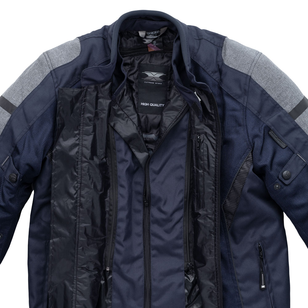 Jaqueta Texx Saga Four Season V2 Masc Azul Xl - Imagem 4